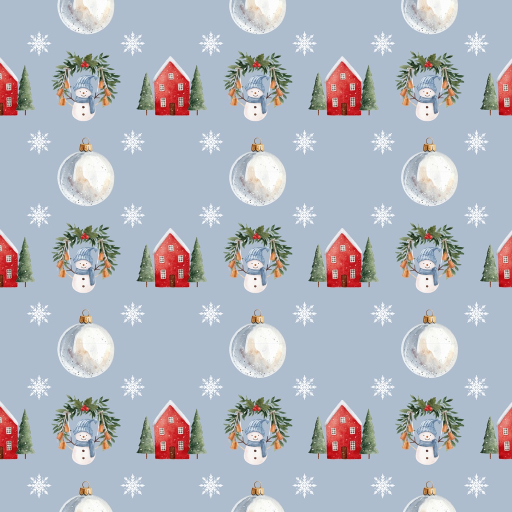 大人可愛いクリスマス デジタルペーパー|4カラーセット|印刷用