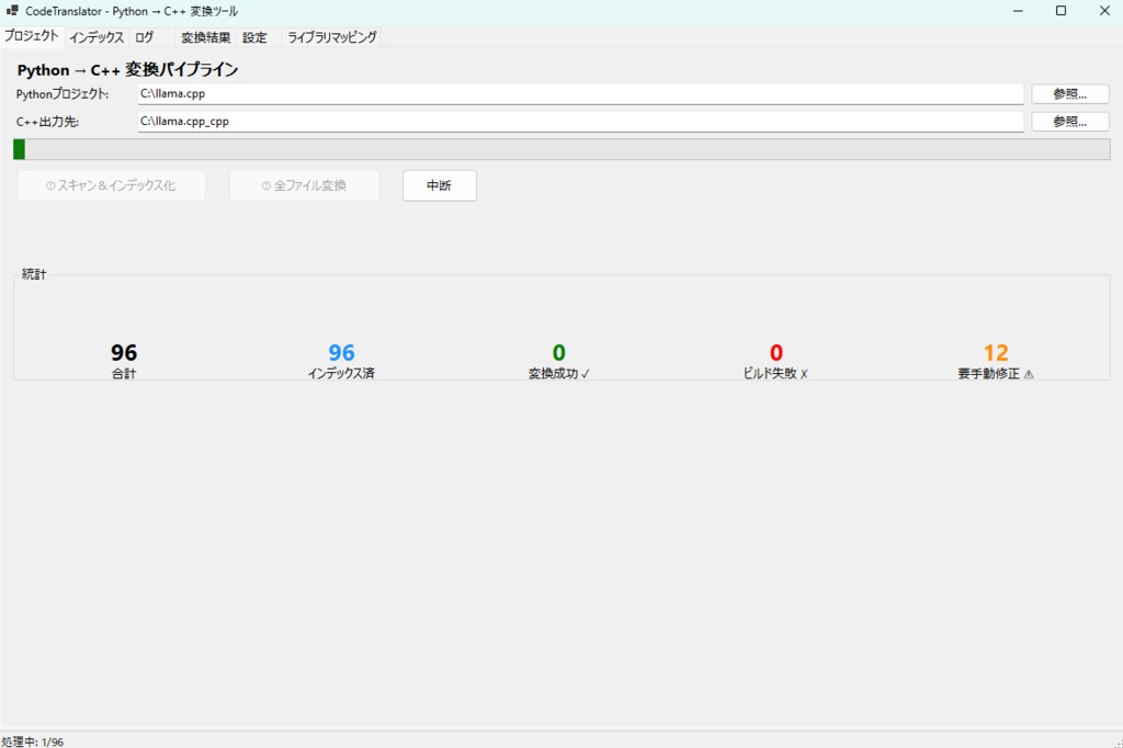 PythonをC++に変換する「CodeTranslator」