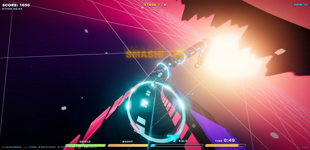 ブラウザで遊べるドライブゲーム「HyperDrive」