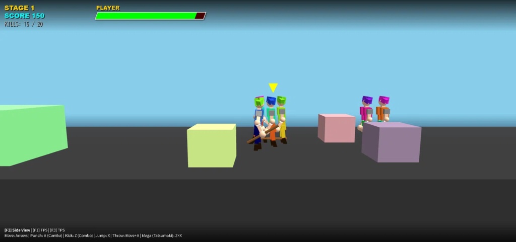 横スクロールアクションゲーム?「KNOCK OUT RUSH」