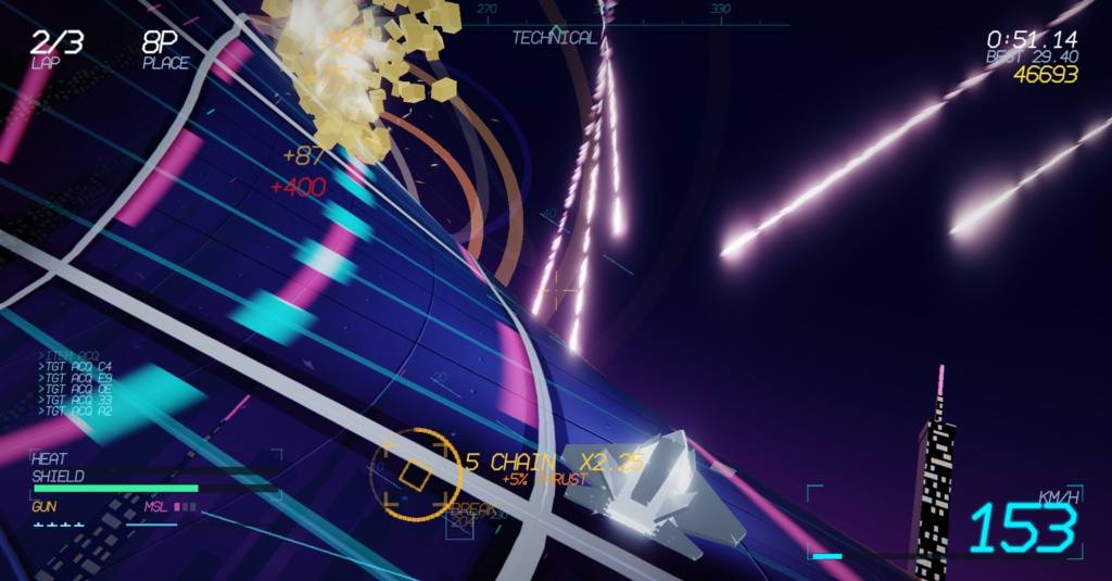超高速レースゲーム「HyperDrive2」