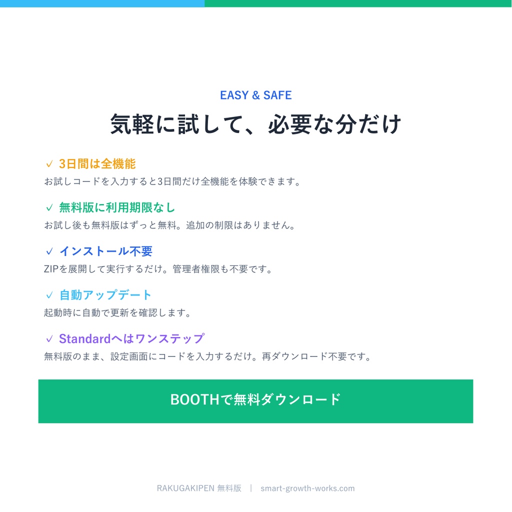 RAKUGAKIPEN 無料版 — カーソル中心スクリーン注釈ツール(お試し版)