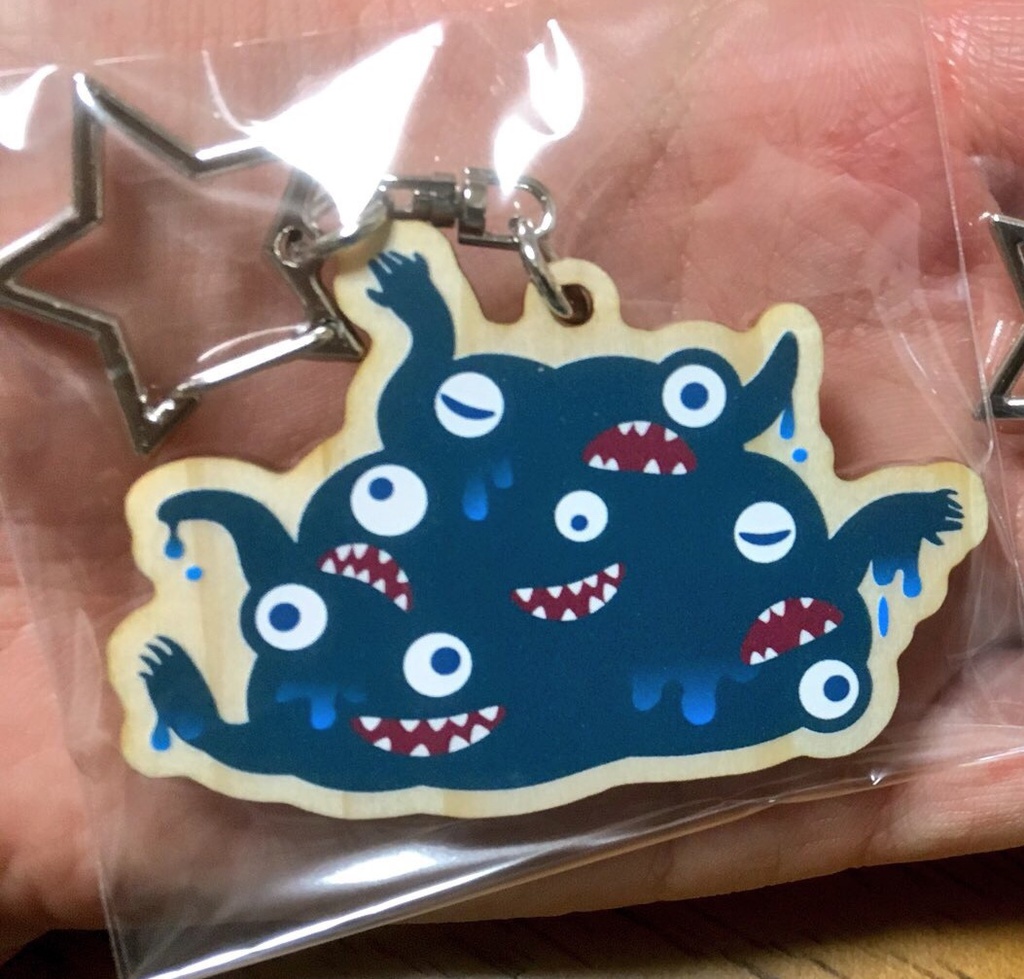 ショゴスのウッドキーホルダー