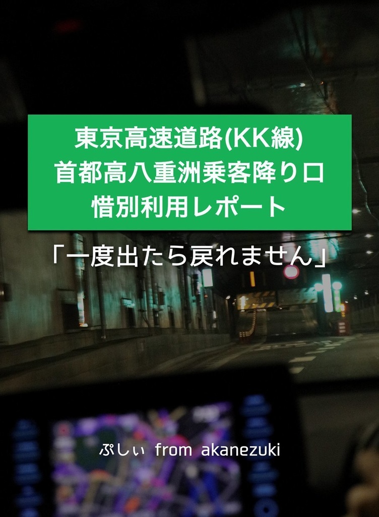 【ダウンロード販売】東京高速道路(KK線)首都高八重洲乗客降り口惜別利用レポート「一度出たら戻れません」
