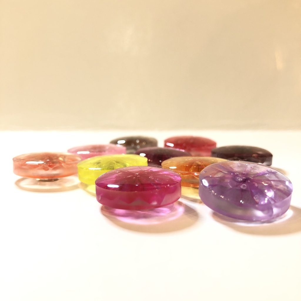 『飴の雫』 おはじきマグネット | 暖色系カラー | 10個