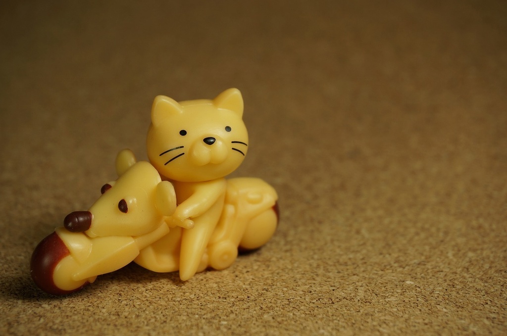 バイク猫(ベージュ)