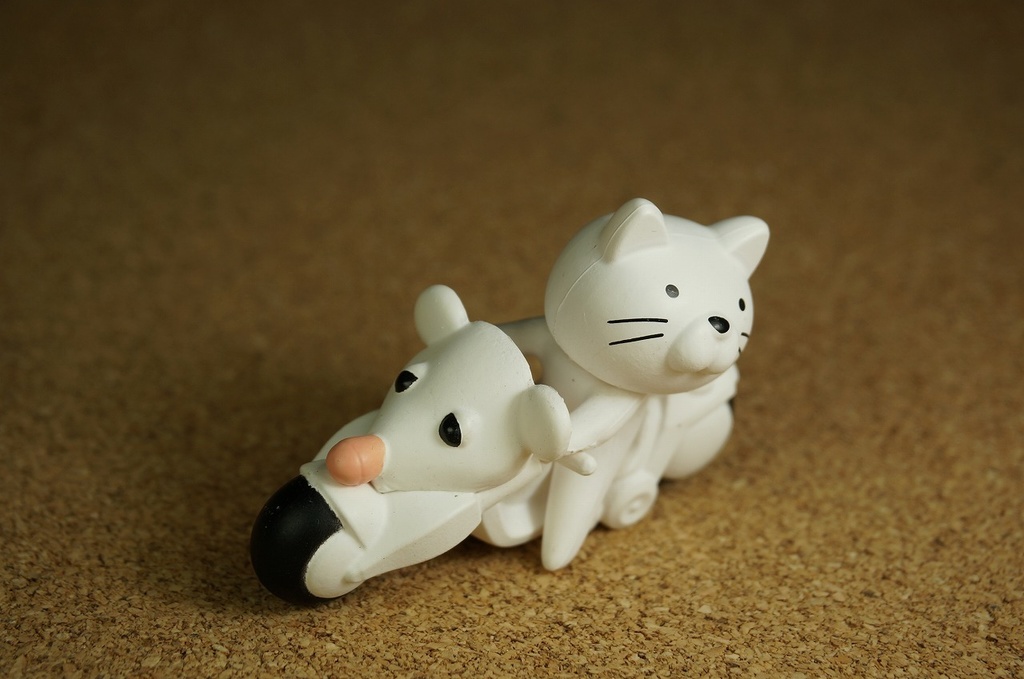 バイク猫(ホワイト)