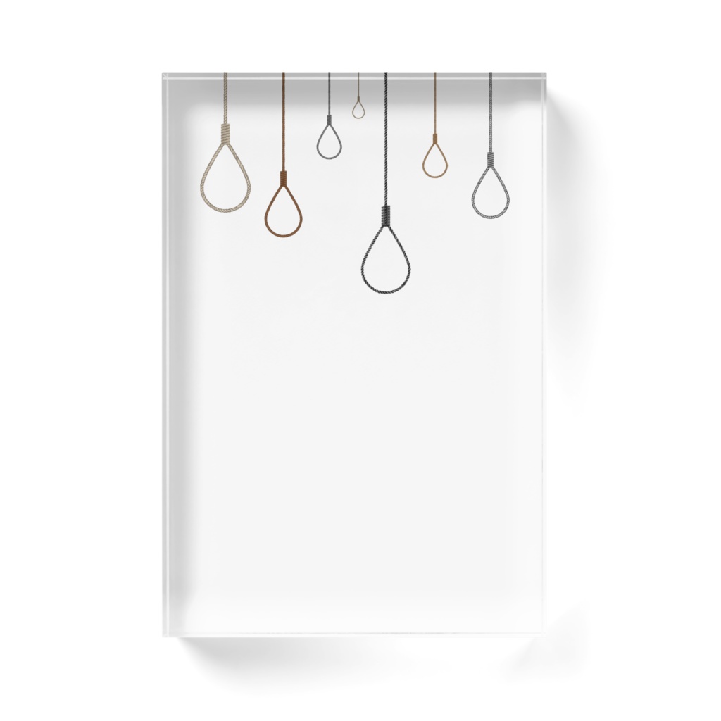 首吊り アクリルブロック