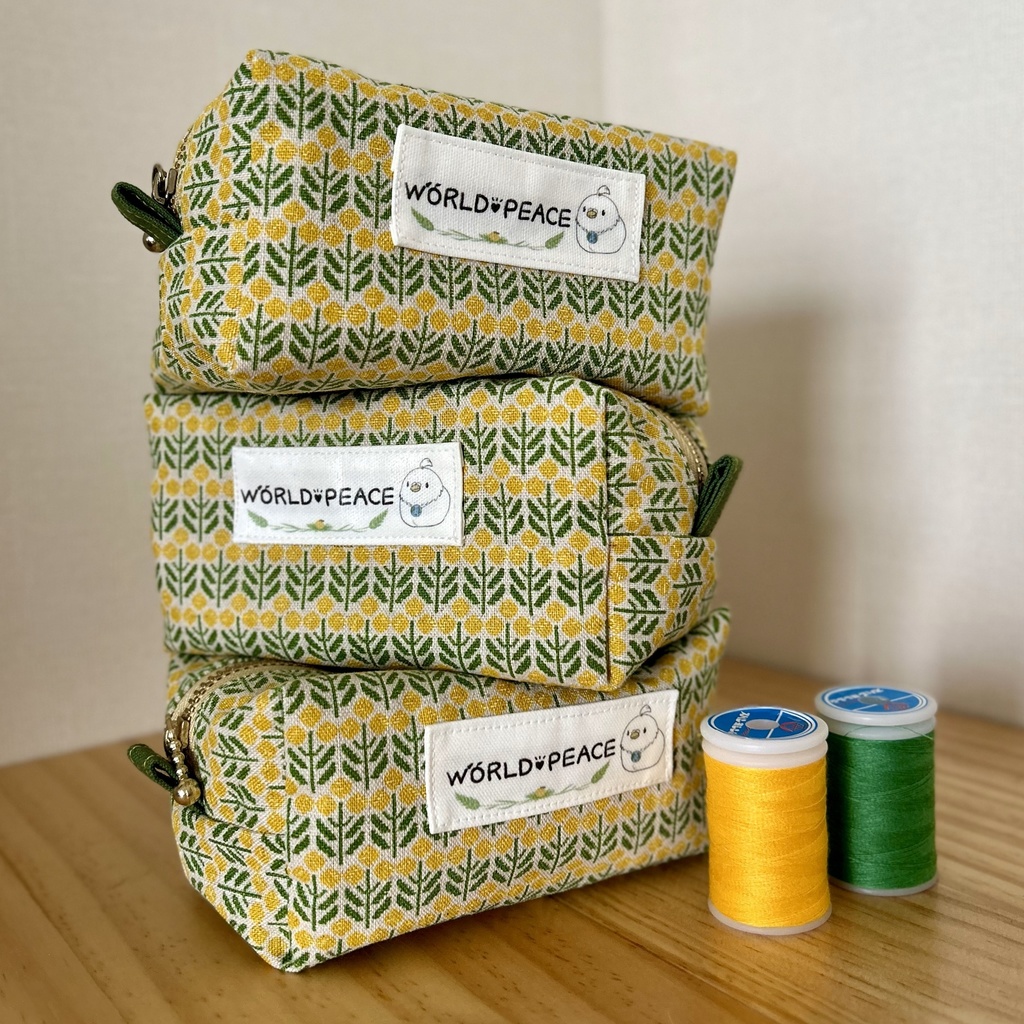 【OPEN記念おまけ付き】布製ハンドメイドボックスポーチ【ワピポッポーチ】