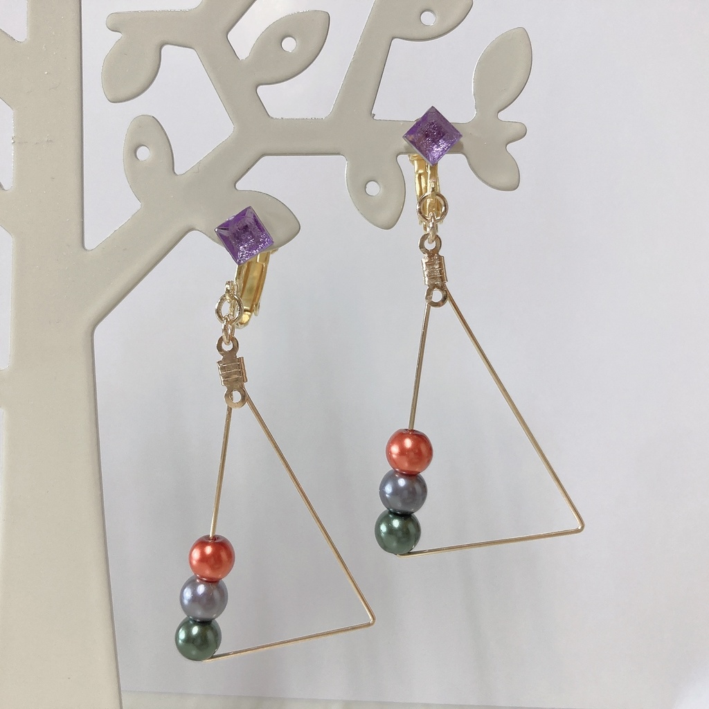 三忍数 カップリング概念イヤリング ラインストーンver