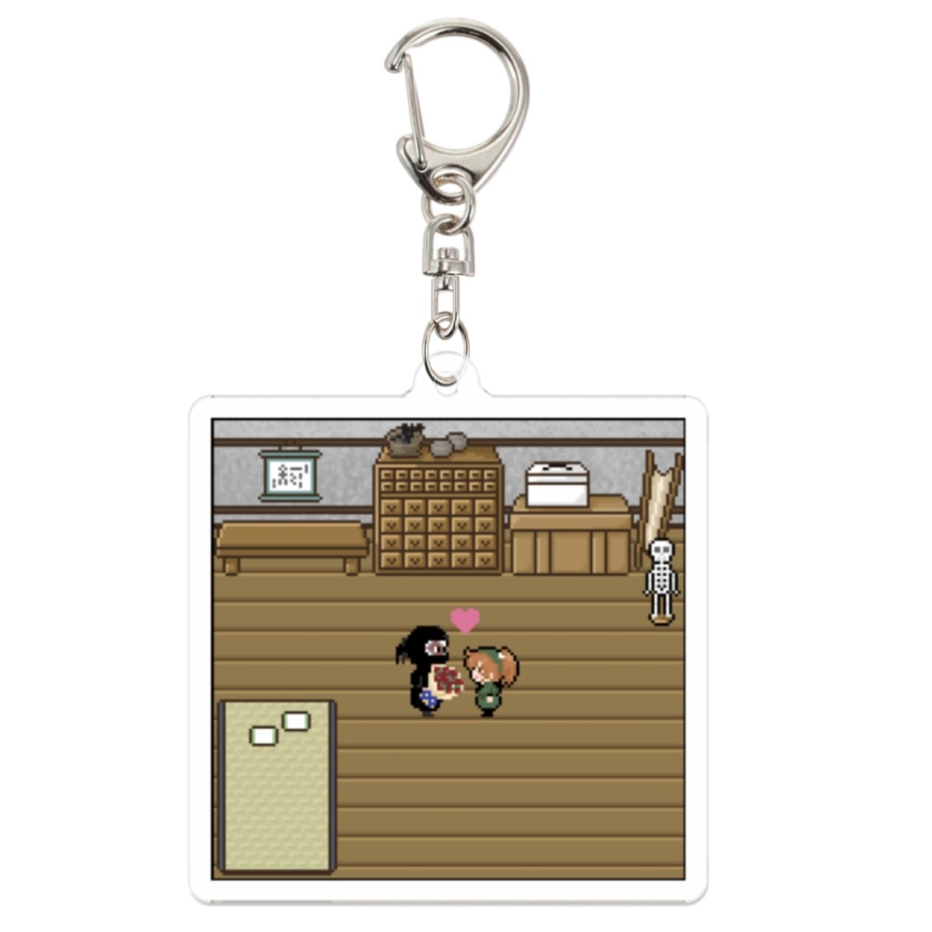 【ｸﾘｯｸﾎﾟｽﾄ】ドット絵 雑伊アクリルキーホルダー