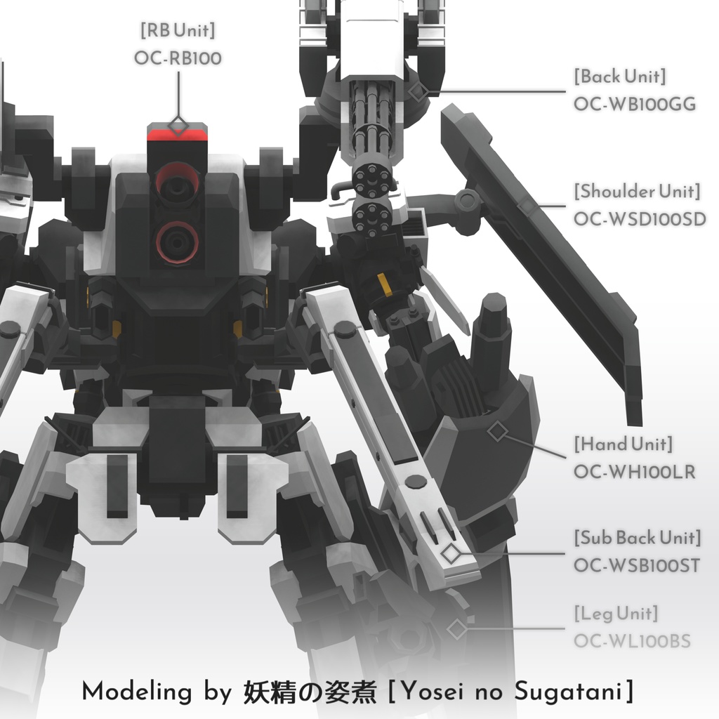 【3Dモデル】ワンコインロボット【VRC想定アバター】