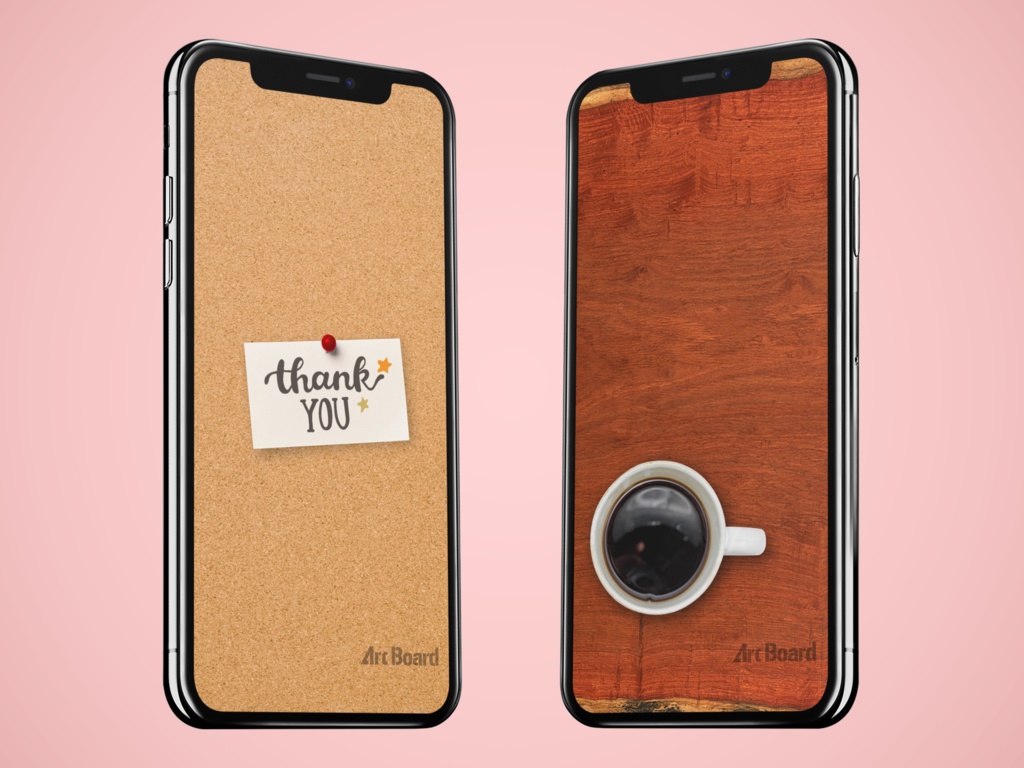 【Arc Board 開発応援】お礼の特製スマホ壁紙セット(コーヒー・コルクボード)