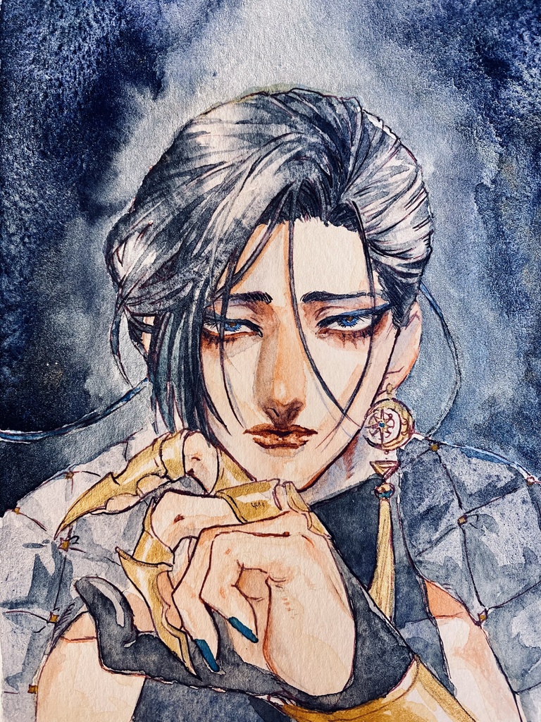 満月【アナログイラスト原画】