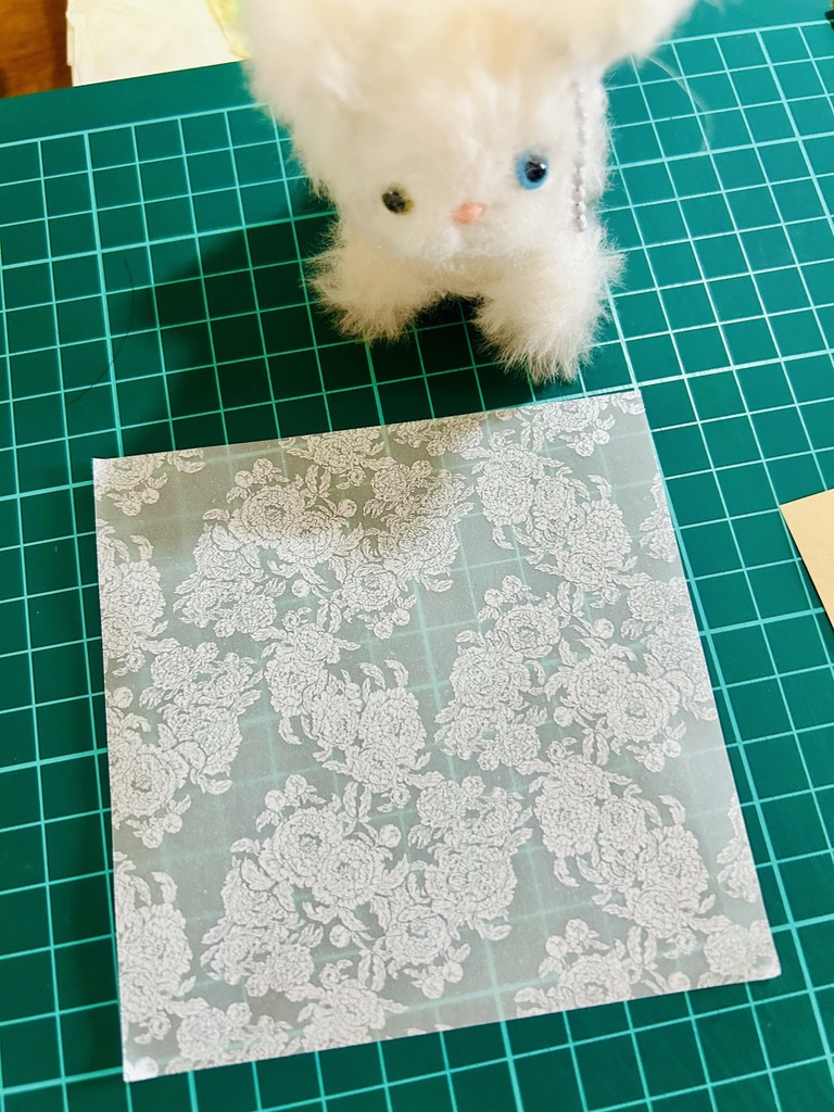 芍薬のスクエアメモ