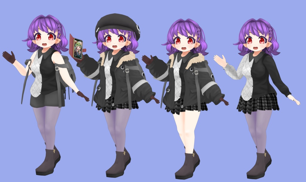 「Lili」VRChatアバター想定3Dモデル