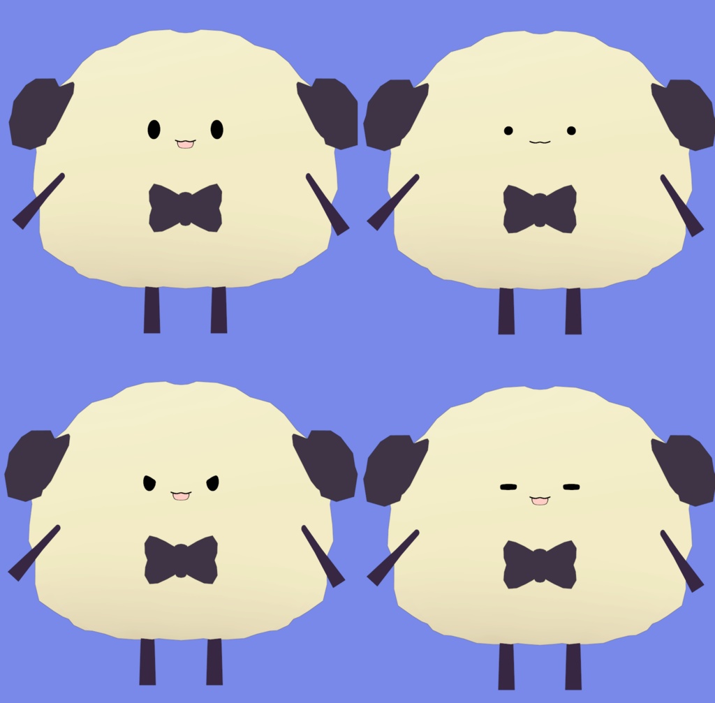 VRChatアバター用3Dモデル「まが式こひつじさん3.0」
