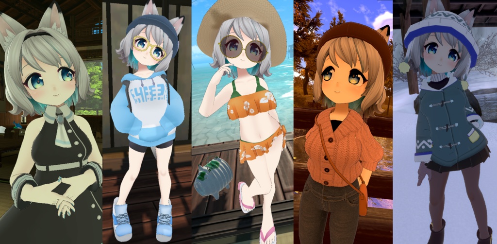 雛月ミィナ【VRCHATアバター想定3Dモデル】【Quest対応】