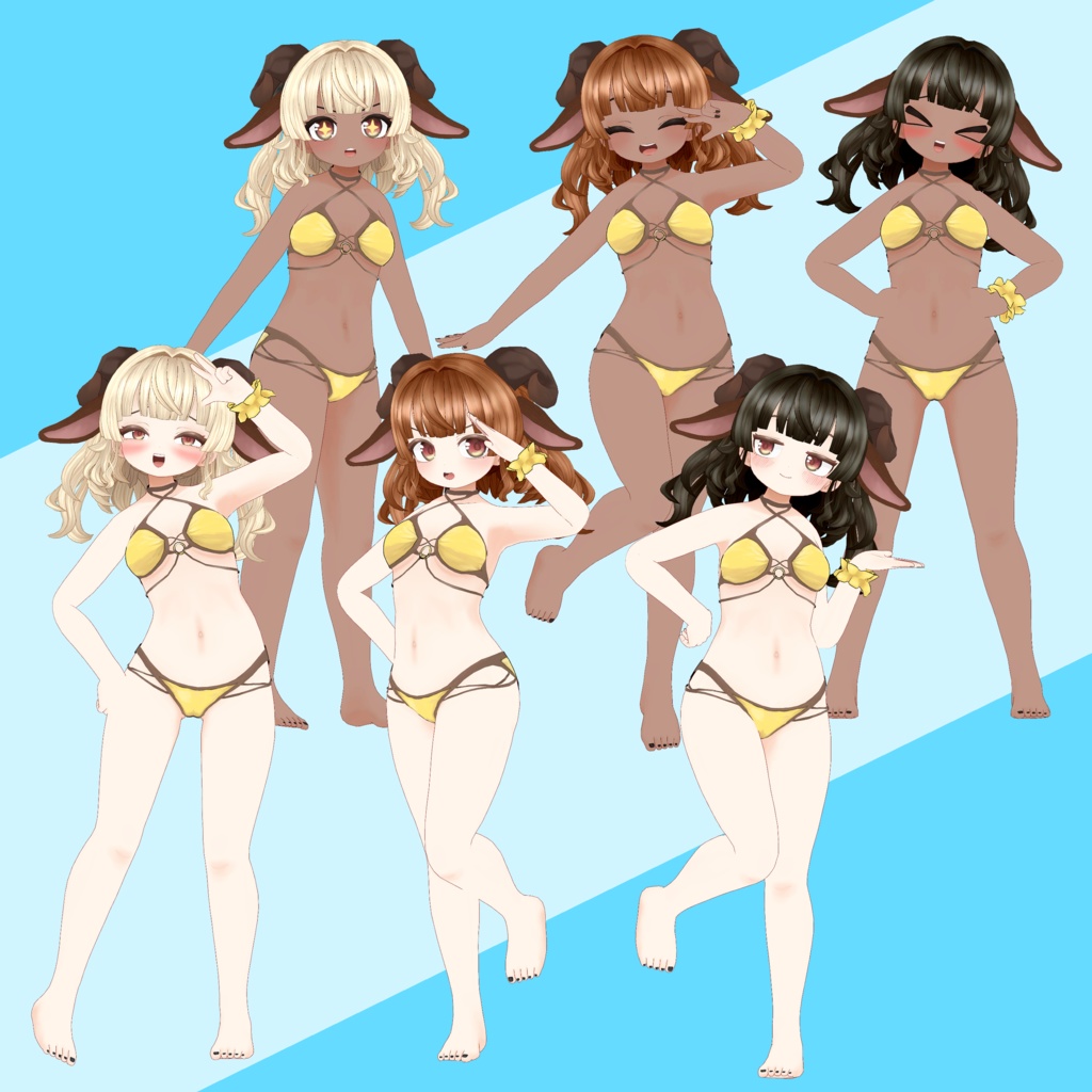 カプレッタ capretta VRChat想定オリジナル3Dモデル