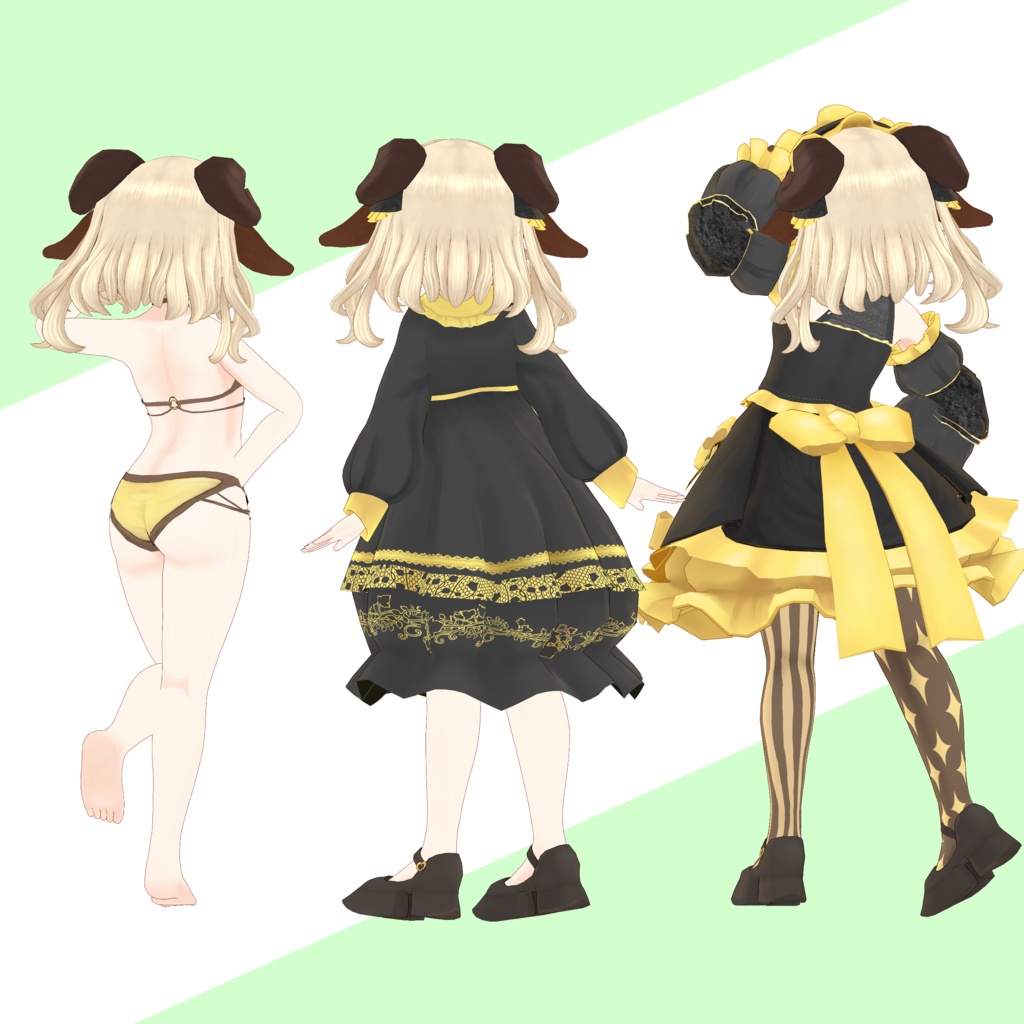 カプレッタ capretta VRChat想定オリジナル3Dモデル