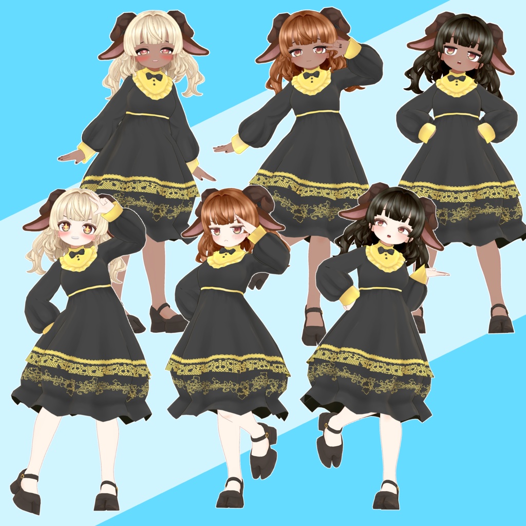 カプレッタ capretta VRChat想定オリジナル3Dモデル