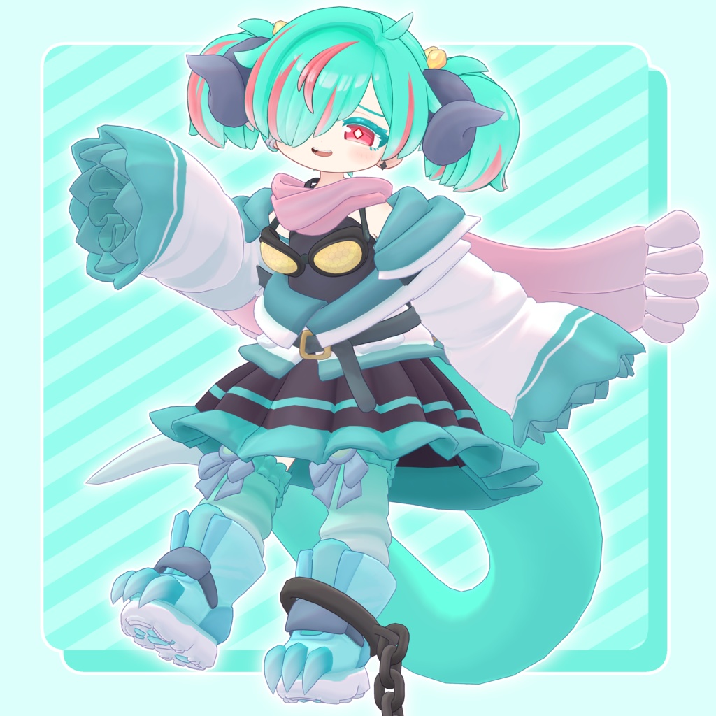 イオ・ドラゴニュート IO Dragonewt【VRChat向けオリジナル3Dモデル】