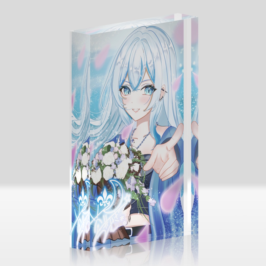 蒼井つむぎ1周年記念アクリルブロック