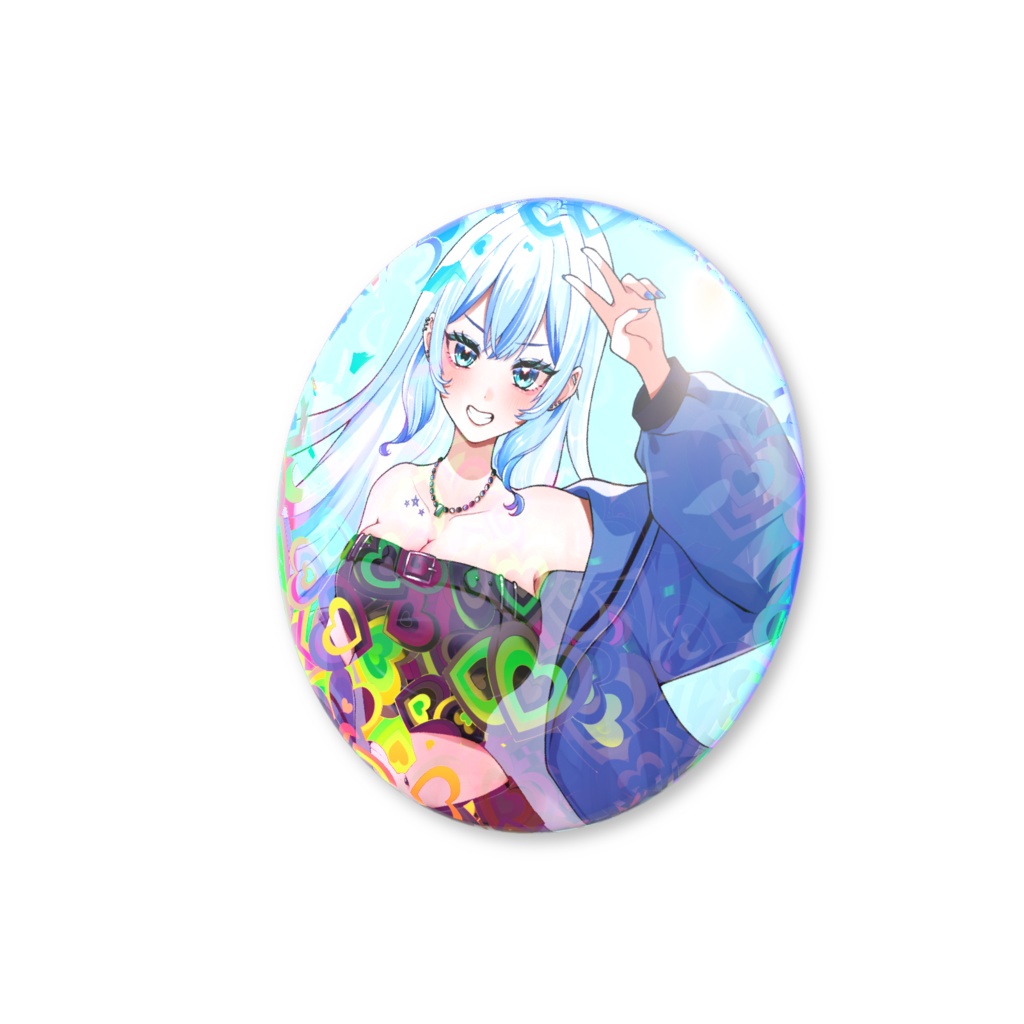 蒼井つむぎキービジュホロ缶バッチ