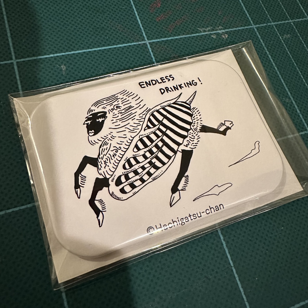 四角い缶バッチたち