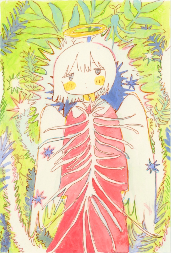 『空にひかれて』原画　ハガキサイズ