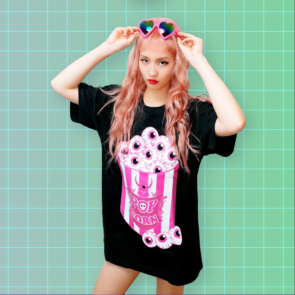EYEBALL POPCORN short sleeve - NeonPurple