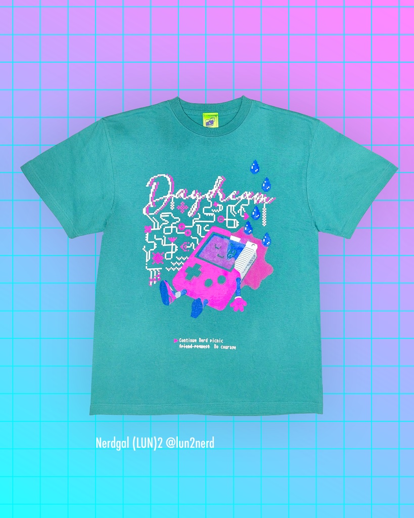 ゲームボーイの白昼夢 haze green Tシャツ