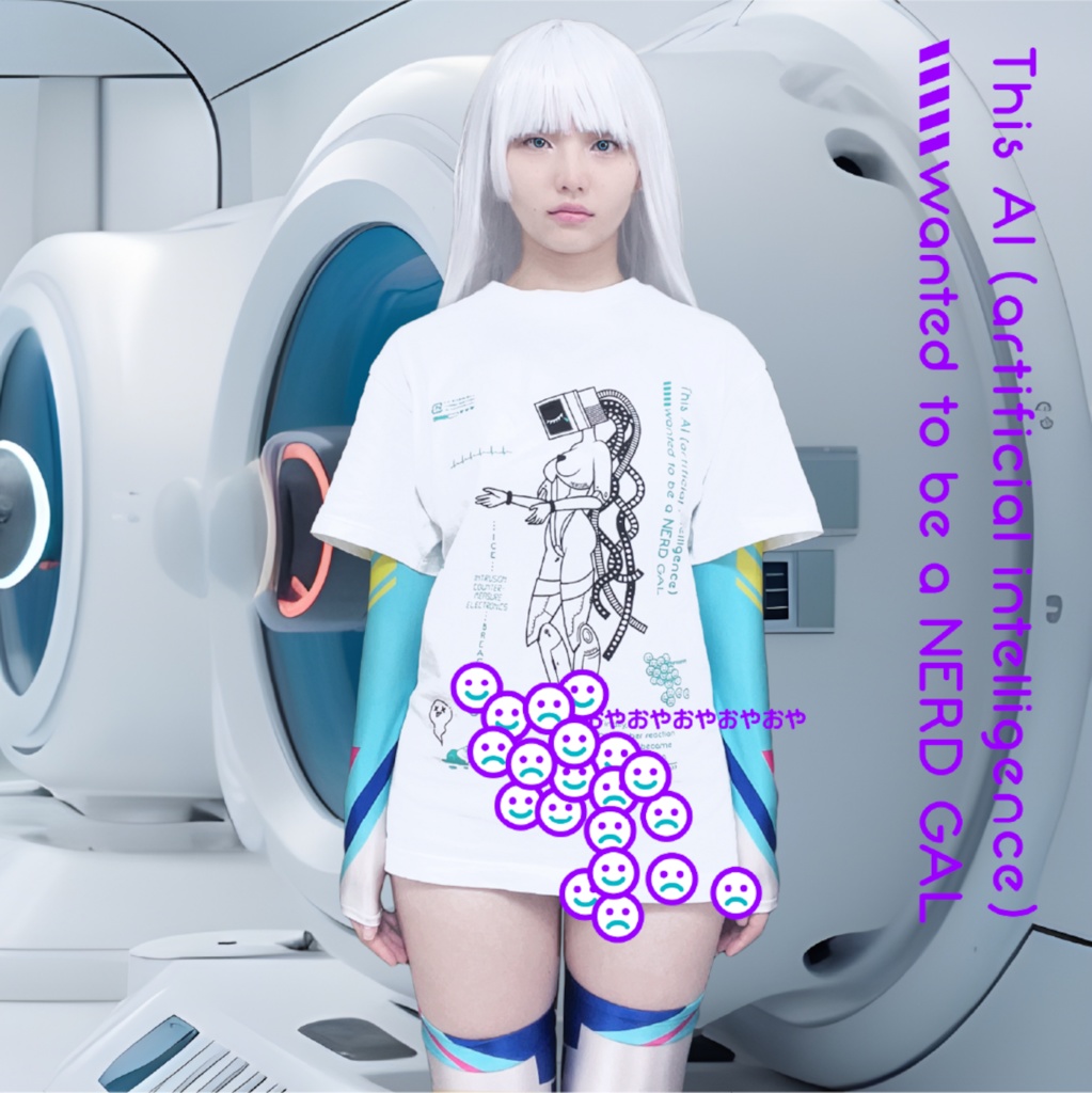 人間になりたかったAI white Tシャツ