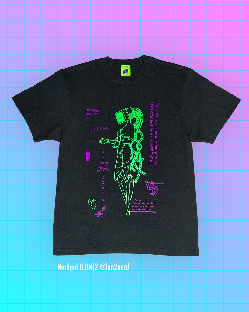 人間になりたかったAI black Tシャツ