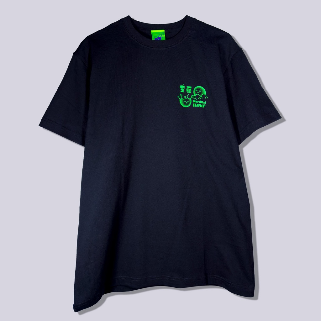 和彫×サイバー 青龍|Tシャツ-黒