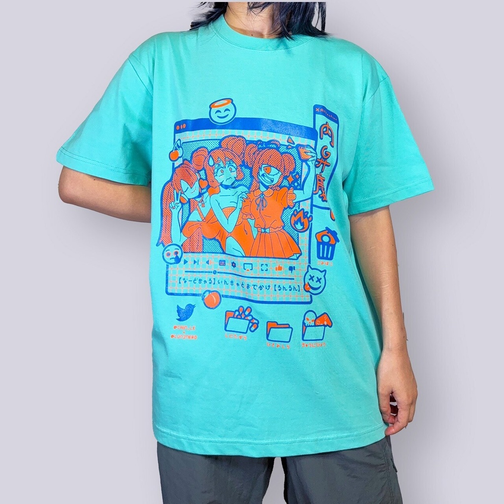 ナードギャルズ配信中|Tシャツ-ミント