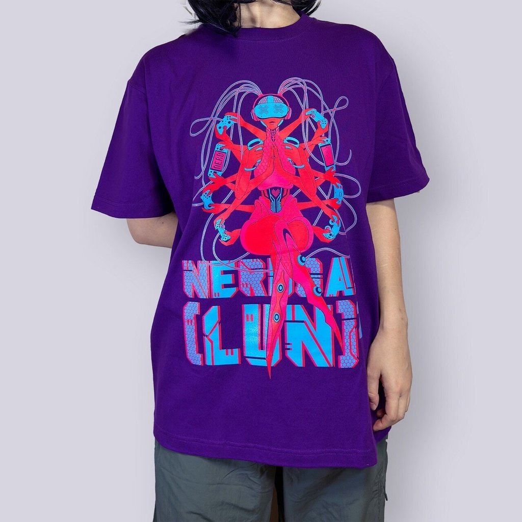 ゲーマーな観音様｜Tシャツ-紫