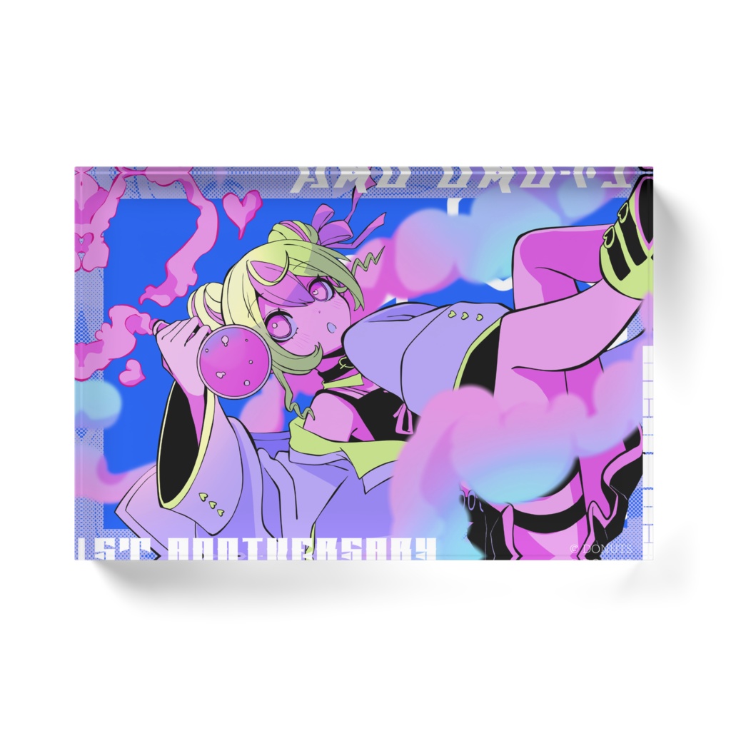 緒餅あも☆活動一周年記念☆てんさい☆アクリルブロック