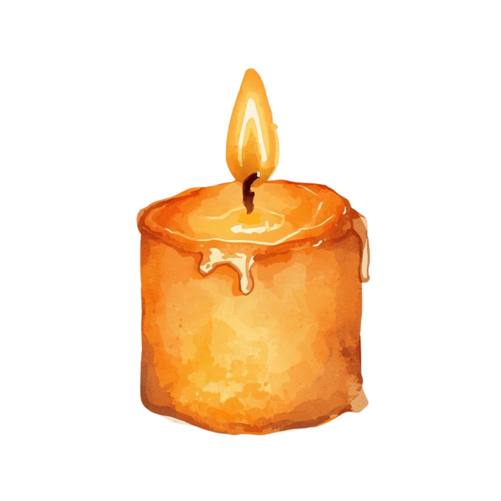 Halloween 水彩クリップアート 12種セット|アンティーク可愛いオレンジデザイン【PNG形式・透過】