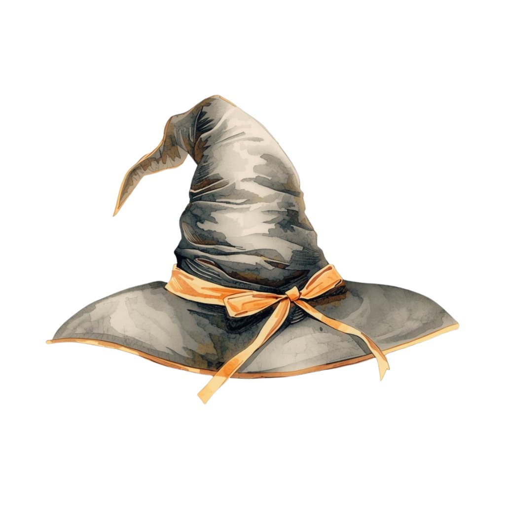 Halloween 水彩クリップアート 12種セット|アンティーク可愛いオレンジデザイン【PNG形式・透過】