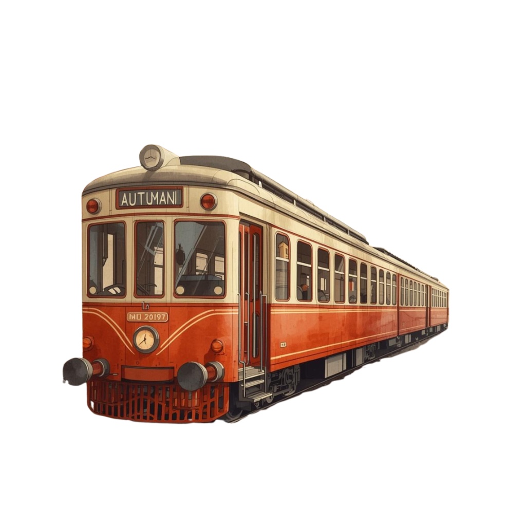 秋の旅行シリーズ|アンティーク水彩クリップアートセット(12点・PNG・透過)