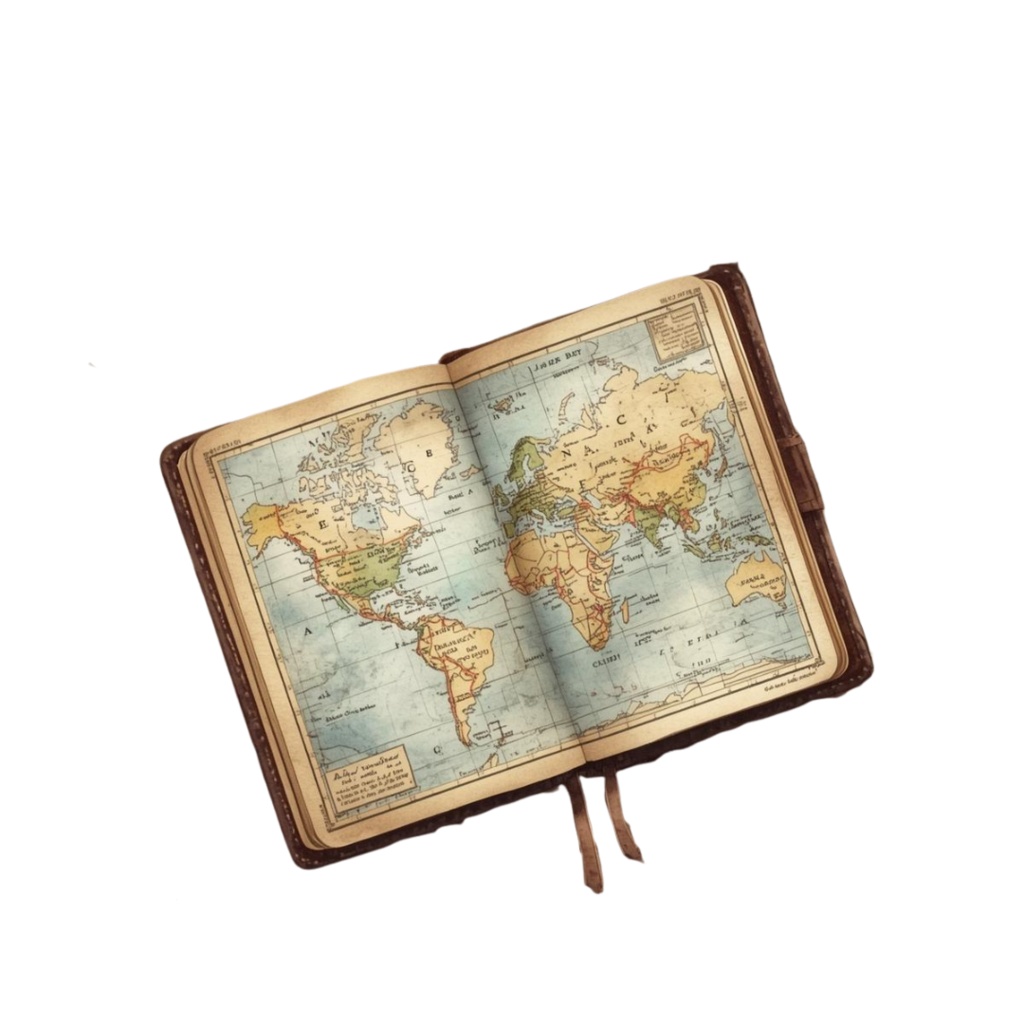 秋の旅行シリーズ|アンティーク水彩クリップアートセット(12点・PNG・透過)