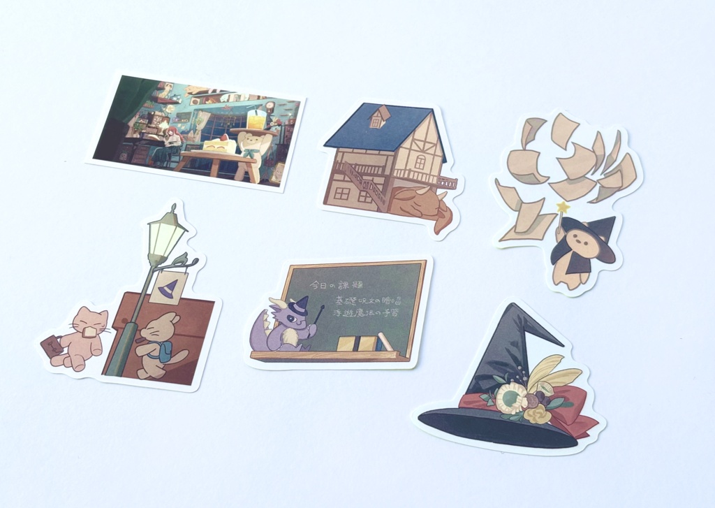 絵から飛び出したステッカー「とびきりの休憩」