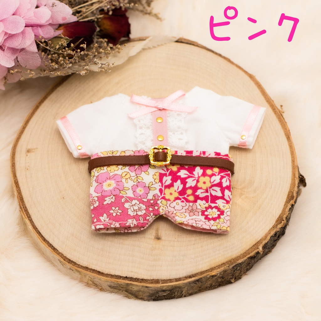 フリルシャツ&花柄パンツセット