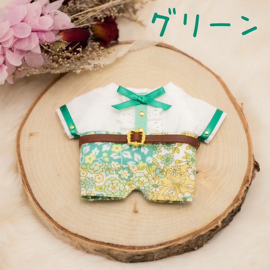 フリルシャツ&花柄パンツセット