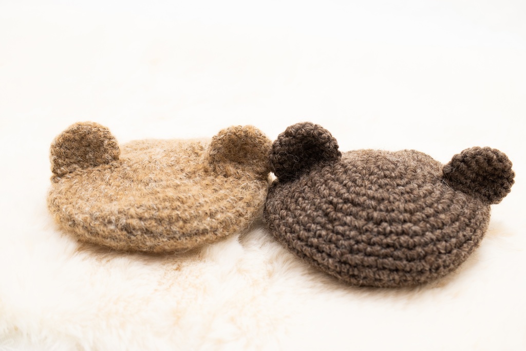 手編みニットベレー帽