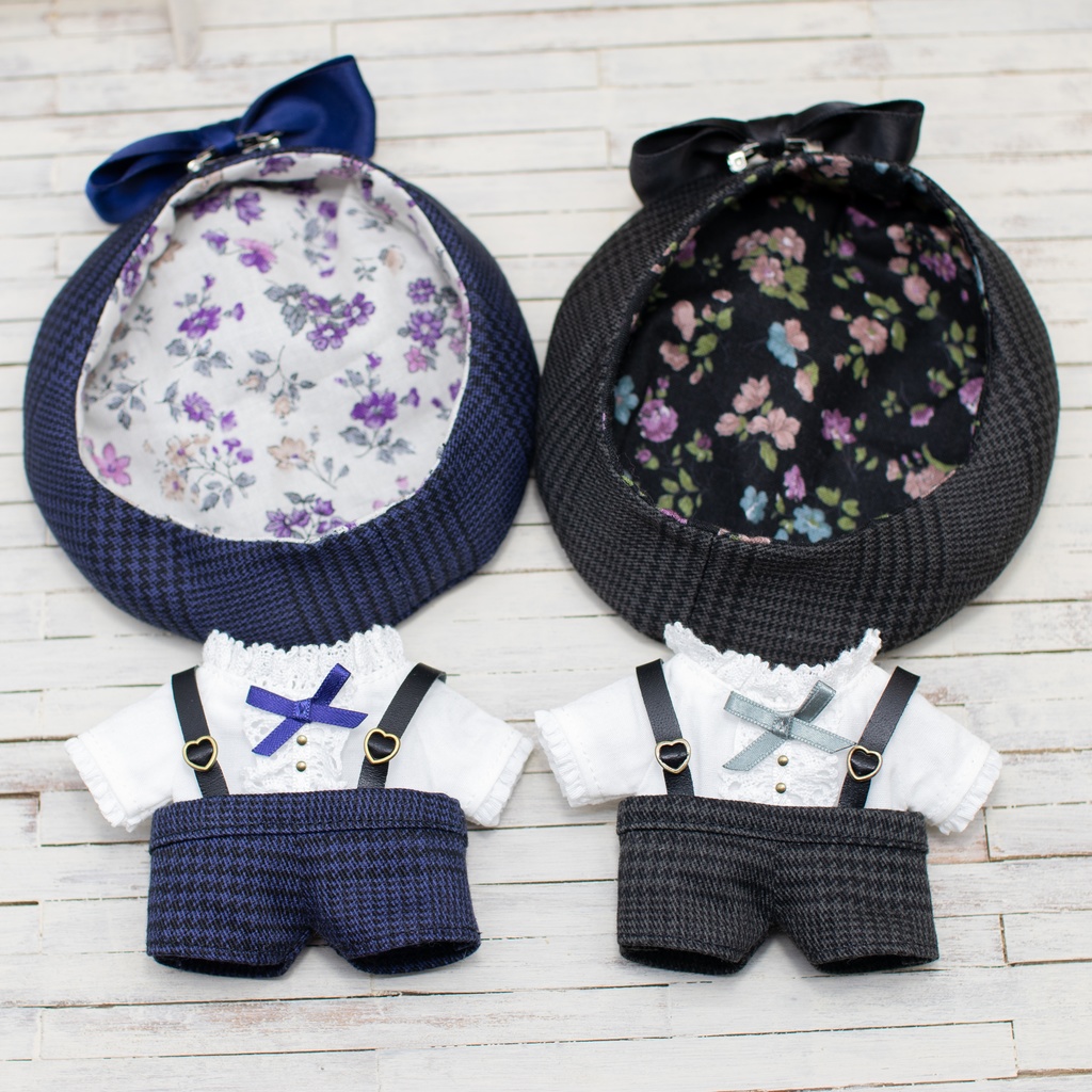 チェック柄パンツセット