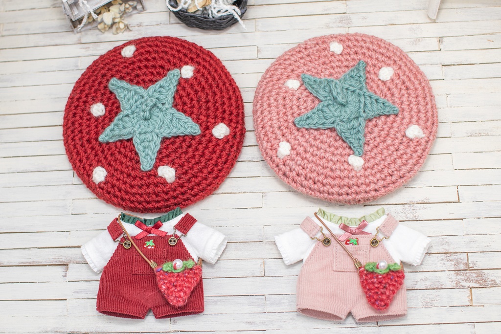 【16cmぬい用】🍓🍓冬のいちごちゃんセット~2024~🍓🍓