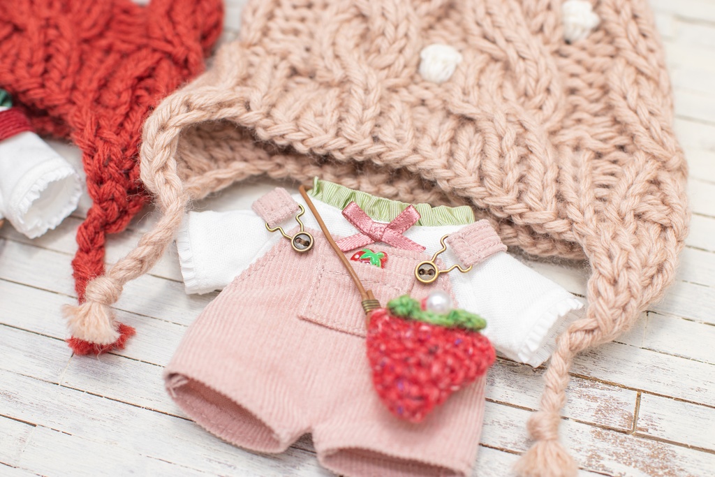 【16cmぬい用】🍓🍓冬のいちごちゃんセット~2024~🍓🍓