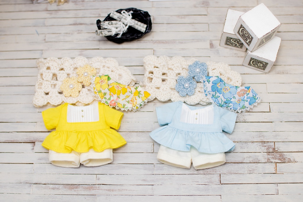 【16cmぬい】セーラーカラー ペプラムシャツセット